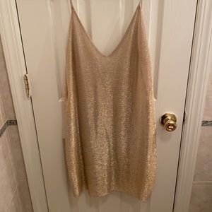 Zara Gold Shift Dress